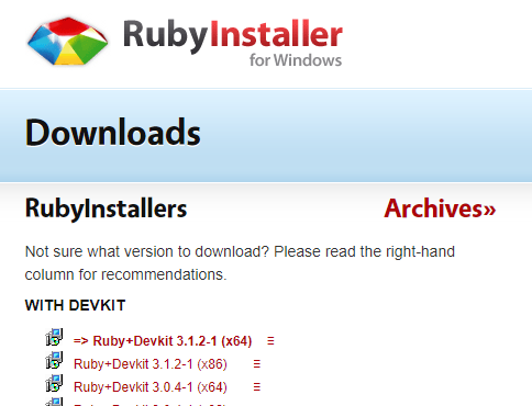 rubyinstaller